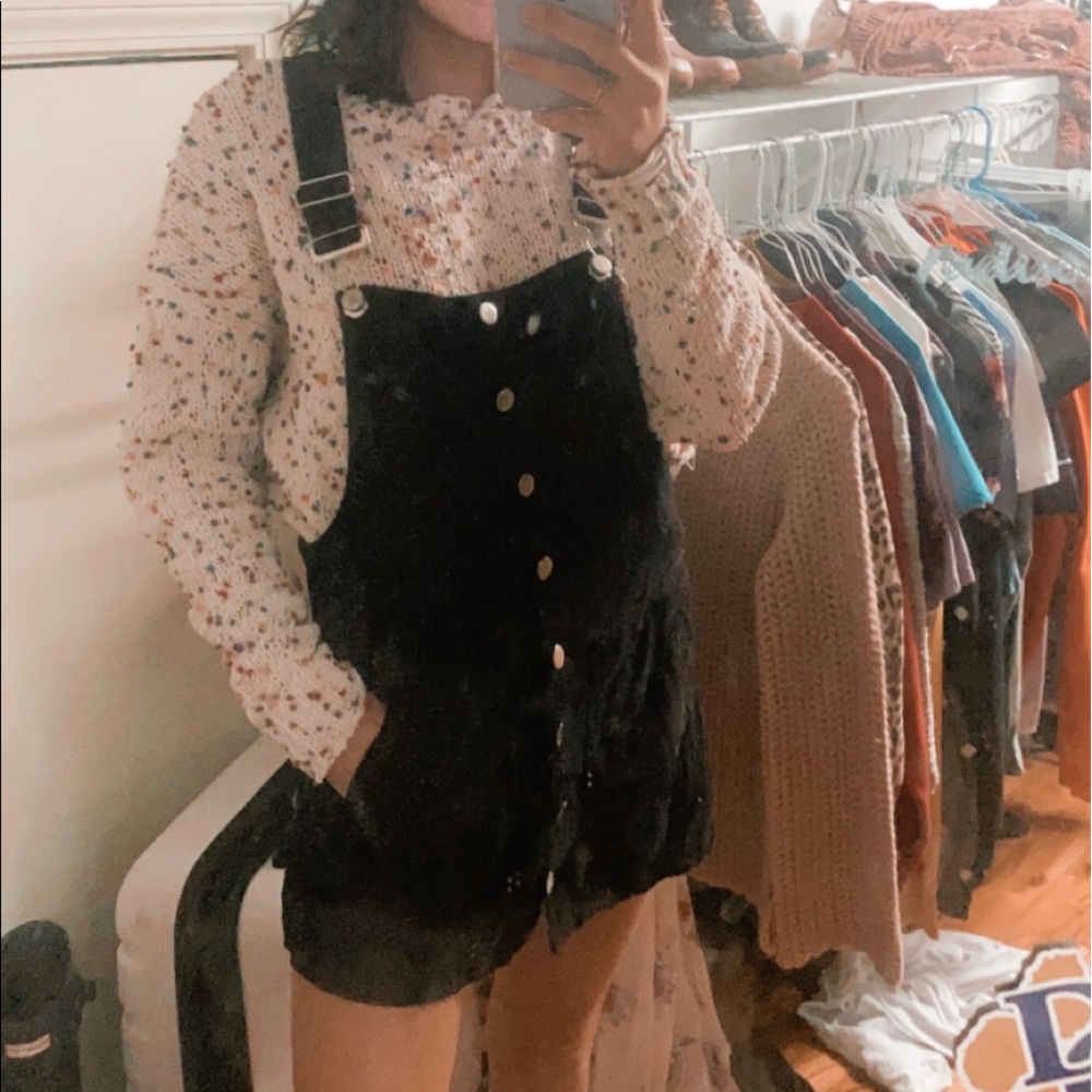 Black overall dress